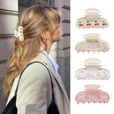 Daiiibabyyy  Cute Cherry Hair Clips for Women Girls Rhinestone Fruits Floral Bow Butterfly Acetate Hair Claws Shark Clip Hair Accessories