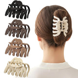 Daiiibabyyy  2Pcs Tortoise Shell Large Plastic Hair Claw Clips, Non-slip Strong Hold Hair Clamps, Retro Hair Accessories for Thick Hair