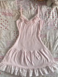 Daiiibabyyy  New Japanese Sweet Sexy Lace 2 Piece Set Chic Y2k Fairy Strap Dresses + Cardigan Korean Style Fashion High Street Retro Outfits