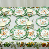 Daiiibabyyy Jungle Animals Tableware Safari Party Decorations for Home 1st Birthday DIY Craft Kids Gift Wild One 1st Birthday Party Supplies