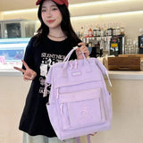 Daiiibabyyy  Fashion Handbag Travel Backpack Ins Style Large Capacity School Bag Adjustable Maternity Bag Adult