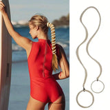 Daiiibabyyy  1pc Elastic sports ponytail anchor braid fried dough twisted hair rope sports headband, windproof and suitable for outdoor sport