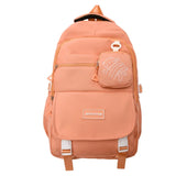 Daiiibabyyy  New Portable Backpack Large Capacity with Wallet School Bag Lightweight Casual Shoulder Bag