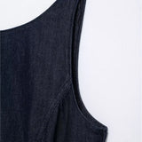 Daiiibabyyy  Sexy O collar Denim Mini Tank Dress Women Backelss Low Waist Lined Ruched Hem Swing Sleeveless Dresses Summer Robe Vestidos