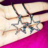Daiiibabyyy  Y2K Star Hoop Earrings Punk Aesthetic Egirl Jewelry DIY Cool Earrings for Women Grunge Accessories Korean Fashion Earrings