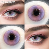 Daiiibabyyy  1 Pair Monaco Blue Color Contact Lenses Color Brown Purple Green Grey Cosmetic Lens Half Yearly Natural Fashion Beauty