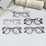 Daiiibabyyy  Men's and Women's Portable Reading Glasses, Fashionable Ultra Light Glasses, Anti Blue Light Presbyopia Glasses, 0 To+400