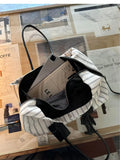 Daiiibabyyy  New Canvas Multi-Compartment High-Capacity Tote Bag Zipper Stylish Versatile Minimalist Summer Shoulder Strap