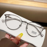 DAIIIBABYYY  -  Round Eyeglasses Women Men Computer Anti Blue Light Glasses Frames Transparent Optical Fake Eyeglass Student Myopia Frame Oculos