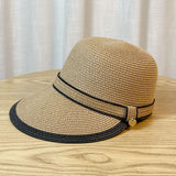 DAIIIBABYYY  -  Summer Sun Straw Baseball Cap Women's Sunscreen Visor Hat Widened Brim Anti-UV Ourdoor Causal Basin Riding cap straw hat female
