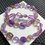 DAIIIBABYYY  -  Natural Ametrine Facet Freeform Bracelet For Women Men Love Gift Crystal Beads Strands Jewelry Gift 1PCS