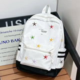 Daiiibabyyy  Star Embroidery Schoolmochila Lightweighte Casual Bag Student Backpack Cute Ins Sac Femme Large Capacity Bags for Woman