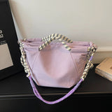 Daiiibabyyy  Vintage Multi-pocket Large Tote Bag Drawstring Shoulder Contrast Webbing Crossbody For Outdoor Hiking Daily Commute Handbags