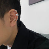 Daiiibabyyy  Vintage Y2K Punk Ear Clips Non Piercing Fake Earrings for Women Hip Hop Ear Rings Unisex Simple Clip Earring Jewelry Accessories