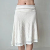 Daiiibabyyy  Summer Fashion New Women's Elegant Design Half Skirt High Waist Jacquard Irregular Spicy Girl Short Half Skirt