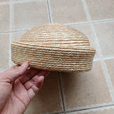 Daiiibabyyy  Fashion Summer Flat Beret Straw Hat Women's Sun Hat Circle Concave Top Beach Hat Church Derby Party
