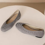 DAIIIBABYYY  -  Summer New Style Women's Big Size 48 Shoes Height 1.5 CM flat bottom Casual single Shoes Shallow mouth Square head Lazy Shoes