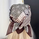 Daiiibabyyy  Vintage Y2K Spicy Girl Head Wrap Square Scarf Hip Hop Streetwear Bandana for Women Trendy Dance Party Hair Accessories Gift