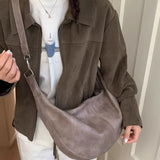 Daiiibabyyy  Trendy Pu Leather Women Hobo Bag 2026 Y2k Aesthetic Simple All Match Crossbody Bags Vintage Streetwear Casual Shoulder Handbags