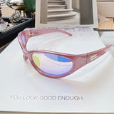 Daiiibabyyy  Punk Stylish Sunglasses Men New Y2K UV400 Protection Man Sunglasses Bicycling Hiking Windproof Women's Sun Glasses