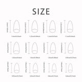 DAIIIBABYYY  -  24 pcs long almond shaped French Flash butterfly fingernail +1 nail glue +1 nail file