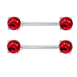 DAIIIBABYYY  -  1 Pair Stainless Steel Love Heart Shape Nipple Piercing Cubic Zirconia Butterfly Crown Barbell Tongue Piercing Body Jewelry