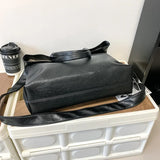 Daiiibabyyy  Designer Style Men's Commuting File Bag Hand-Held Briefcase Multifunctional Large Capacity Versatile Tote Bag Crossbody Bag