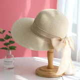 DAIIIBABYYY  -  Bohemian Style Summer Sun Hat For Women Sun Protection Beach Straw Fisherman Cap Fashion Big bowkont Lace Visor