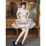DAIIIBABYYY  -  Japan Sweet and Cute Lolita Princess Sling Dress Summer New Girly Style Bow Slim Fit Puffy Cake Above Knee Ladies Lo Dresses