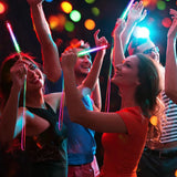 Daiiibabyyy 12/24pcs Flashing LED Wand Sticks Glowing Cheer Wands Multicolor Light Up Wands With Lanyards For Music Concert Party Favor