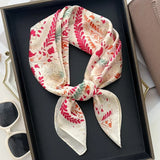 DAIIIBABYYY  -  New Silk Square Scarf Women Luxury Floral Print Kerchief Soft Satin Hairband Hands Bag Ribbon Foulard Hijab Neckerchief Headband