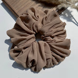 DAIIIBABYYY  -  Big Size Chiffon Scrunchies For Muslim Women Custom Elastic Volumizing Oversized Neat stitching Malaysian Bunch Hair Tie