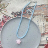 DAIIIBABYYY  -  Romantic Summer Colorful Sugar Star Pendant Glass Bead Choker Necklace Girl Aesthetic Y2K Boho Charm Holiday Jewelry Accessories