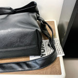 Daiiibabyyy  Designer Style Men's Commuting File Bag Hand-Held Briefcase Multifunctional Large Capacity Versatile Tote Bag Crossbody Bag