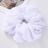 Daiiibabyyy  Big Size Chiffon Scrunchies For Muslim Women Custom Elastic Volumizing Oversized Neat stitching Malaysian Bunch Hair Tie
