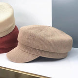 DAIIIBABYYY  -  French Retro Hollow Woven Flat Top Berets Cap for Women Summer Thin Breathable Versatile Sunscreen Casual Literary Newsboy Hat