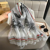 DAIIIBABYYY  -  New Design Brand Scarf Fashion Small Broken Floral Bubble Chiffon Shawl Spring Autumn Wrap Hijabs Lady Pashmina Foulards Bandana