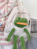 Daiiibabyyy  Personality Funny Cute Frog Mochilas Mujer Student Mochila Korean Large Capacity Bag Zipper Backpack Novelty Bags for Woman