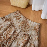 Daiiibabyyy  Leopard Slim Short Casual Skirts High Waist A-line Elegant Light Luxury Falda Small Fellow Age Reduction Fashion Faldas