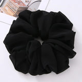 Daiiibabyyy  Big Size Chiffon Scrunchies For Muslim Women Custom Elastic Volumizing Oversized Neat stitching Malaysian Bunch Hair Tie