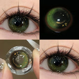 Daiiibabyyy  2Pieces Color Contact Lenses Bling Pupil Beauty Cosplay Color Circle Lens Yearly Galaxy Colour Contacts with Box