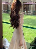 DAIIIBABYYY  -  Sleeveless Slim Sweet Solid Slash Neck Dress for Woman Summer New Elegant Spaghetti Strap Korean Female Casual Clothes