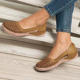 Daiiibabyyy  Summer Women Sandals Wedges Orthopedic Hollow Out Ladsies Casuasl Shoes Slip On Vintage Female Sandals Chaussure Femme