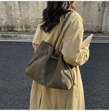 Daiiibabyyy  Trendy All Match Solid Y2k Aesthetic Women's Handbags Fashion Simple Solid Shoulder Bags 2026 Korean Office Lady Underarm Bag