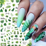 Daiiibabyyy 1PC 3D Nail Stickers Fruit Flowers Leaves watermelon Self Adhesive Transfer Sliders Wraps Manicures Foils DIY Nail Decorations
