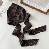 Daiiibabyyy  Long Ribbon Triangular Headband Hair Scarf Wraps Women Retro Triangle Headscarf Hat Travel Photo Headband Girl Hair Accessories