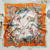 DAIIIBABYYY  -  New Silk Square Scarf Women Luxury Floral Print Kerchief Soft Satin Hairband Hands Bag Ribbon Foulard Hijab Neckerchief Headband