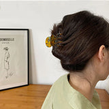 DAIIIBABYYY  -  Retro Hollowed Out Acetate Grab Clip Elegant Korean Crab Ponytail Braid Grab Clip Accessories for Girls Headwear Gift