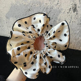 Daiiibabyyy  Elegant Ballet Satin Surface Wide Scrunchie Hair Band For Women Girls Sweet Hair Ornament Rubber Band Fashion Hair Accessories