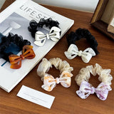 DAIIIBABYYY  -  Korean New Fashion Hollow Acetate Bow Scrunchie Simple High-Grade High Ponytail Hair Band Hair Rope For Woman Girls